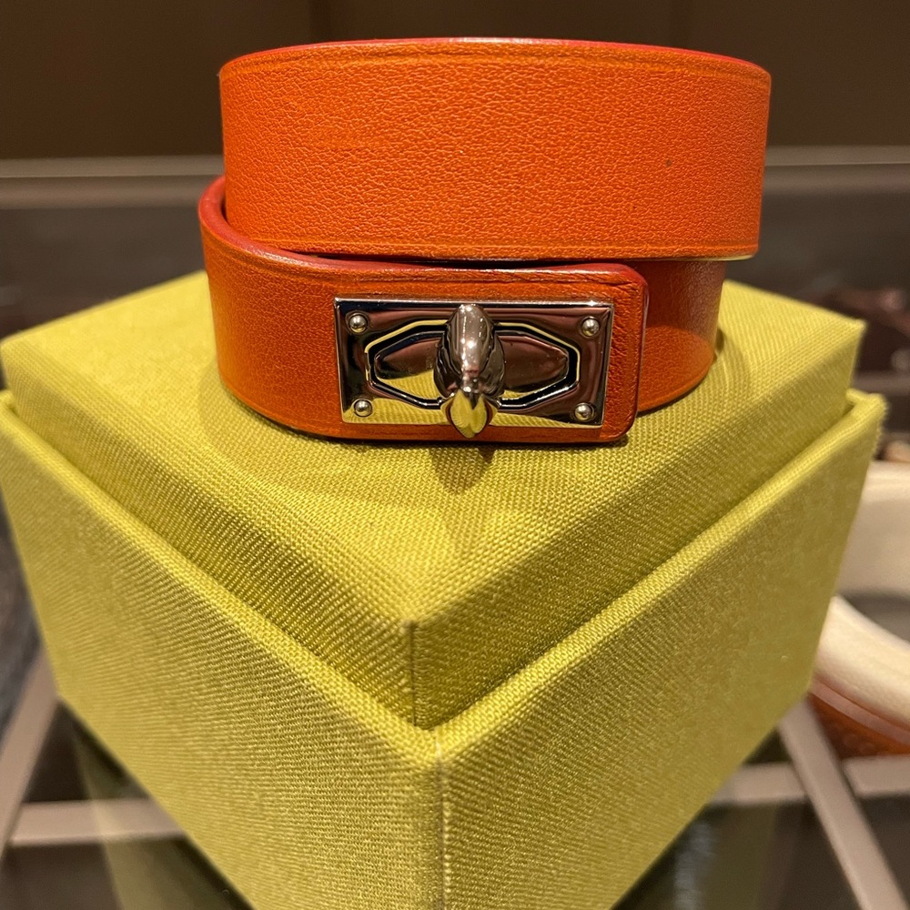 Givenchy Leather Double Wrap Bracelet (XS)